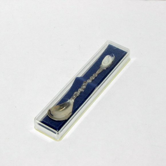 Vintage Collector Spoon Delft Blue & White Porcelain Dutch Shoe Souvenir - Picture 5 of 7